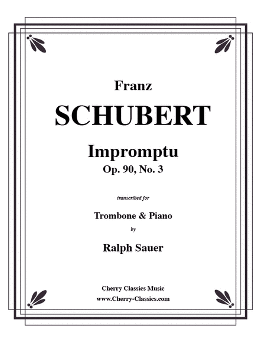 Impromptu, Opus 90, No. 3 for Trombone & Piano