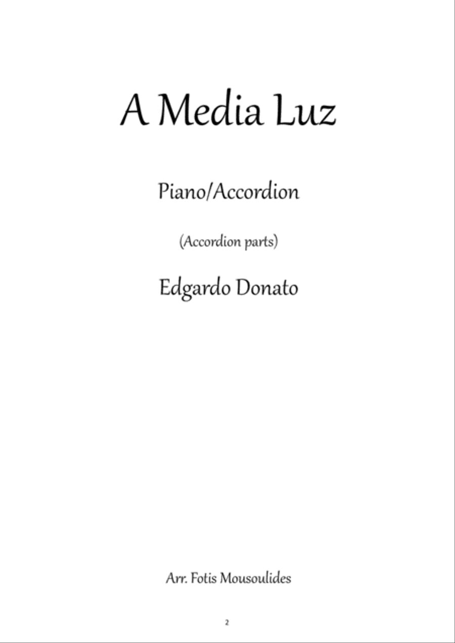 A Media Luz for accordion and piano Piano scores gallery preview page 2