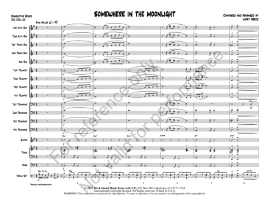 Somewhere In The Moonlight Jazz Ensemble scores gallery preview page 4