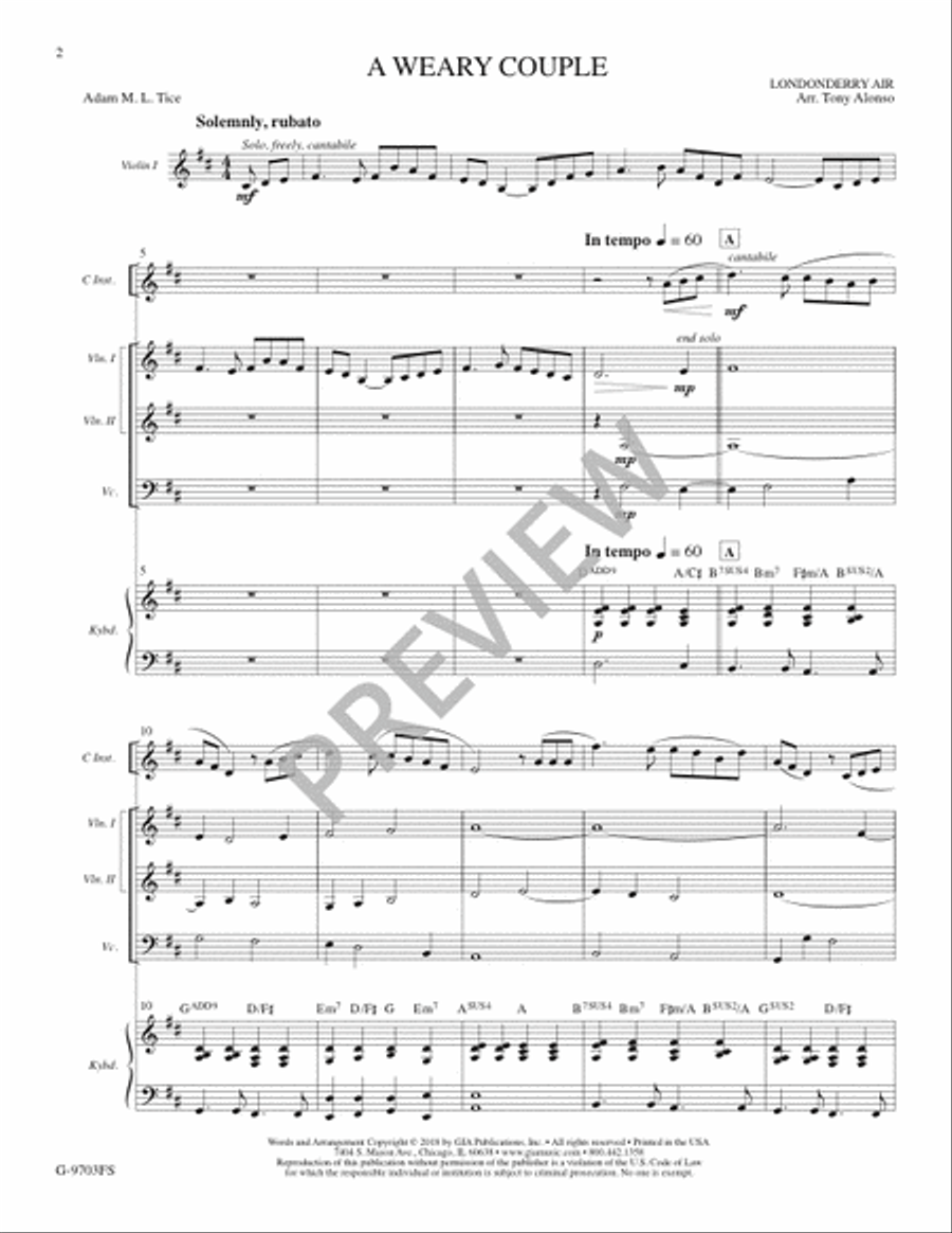 A Weary Couple - Full Score Cello scores gallery preview page 3