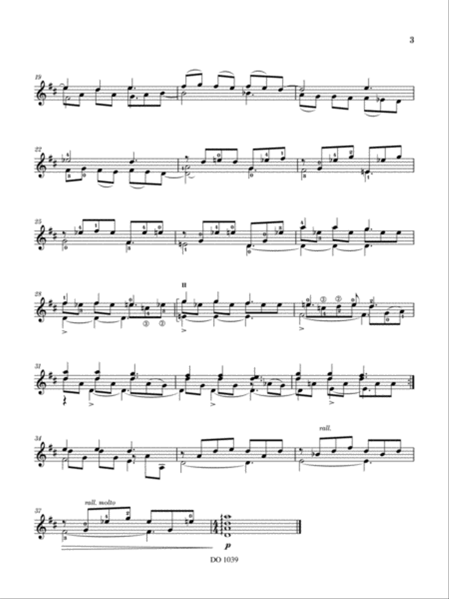 Cinq nuances modales Classical Guitar scores gallery preview page 3
