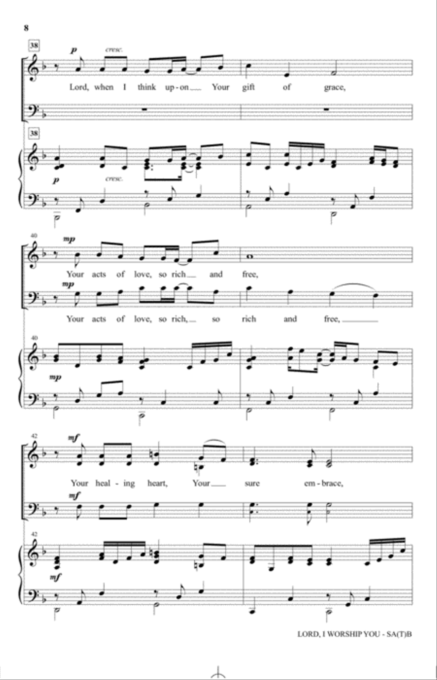 Lord, I Worship You Lord, I Worship You 4-Part scores gallery preview page 7
