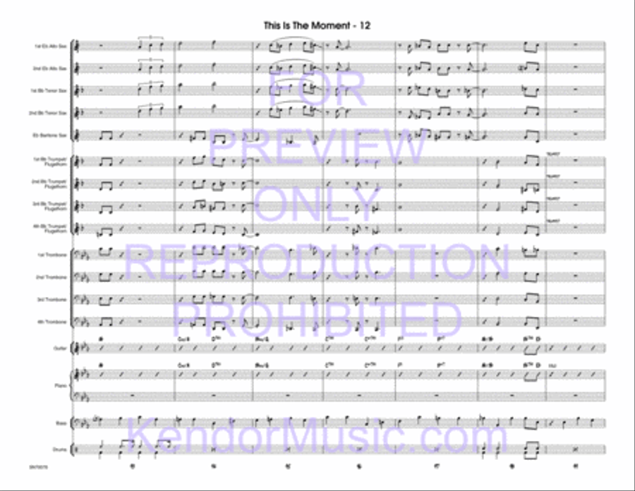 This Is The Moment (Young Version) (Full Score) Jazz Ensemble scores gallery preview page 14