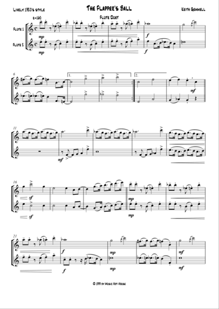 The Flapper's Ball: Flute Duet Flute Duet scores gallery preview page 1