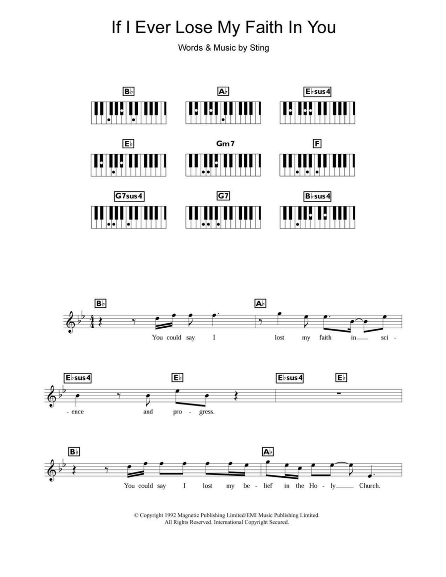 If I Ever Lose My Faith In You Piano scores gallery preview page 1