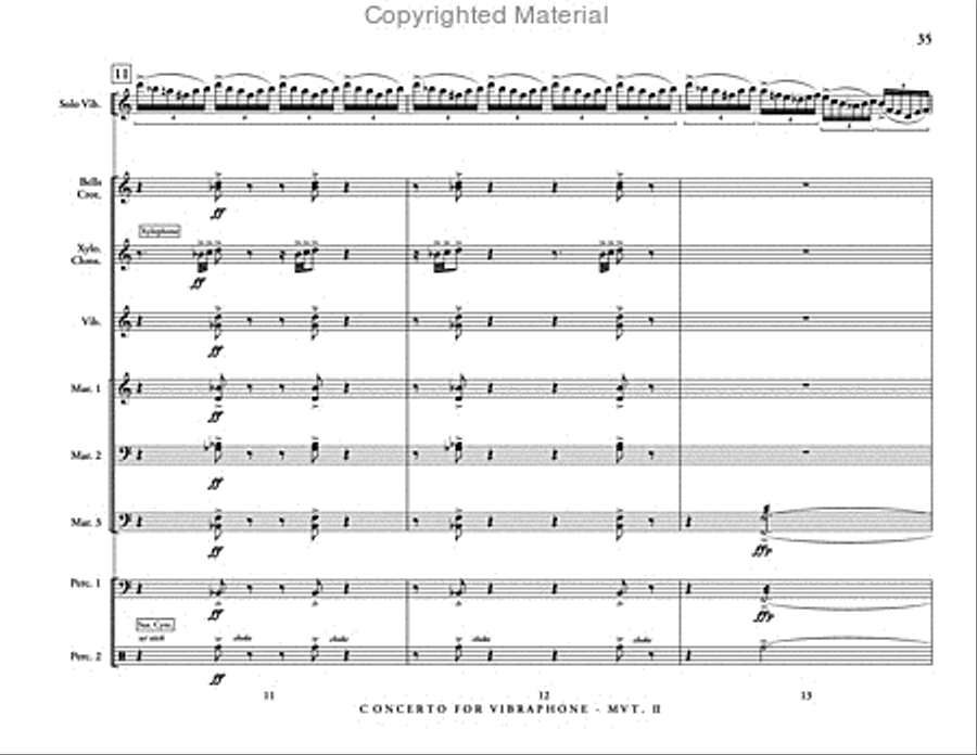 Concerto for Vibraphone & Percussion Ensemble Percussion Ensemble scores gallery preview page 17