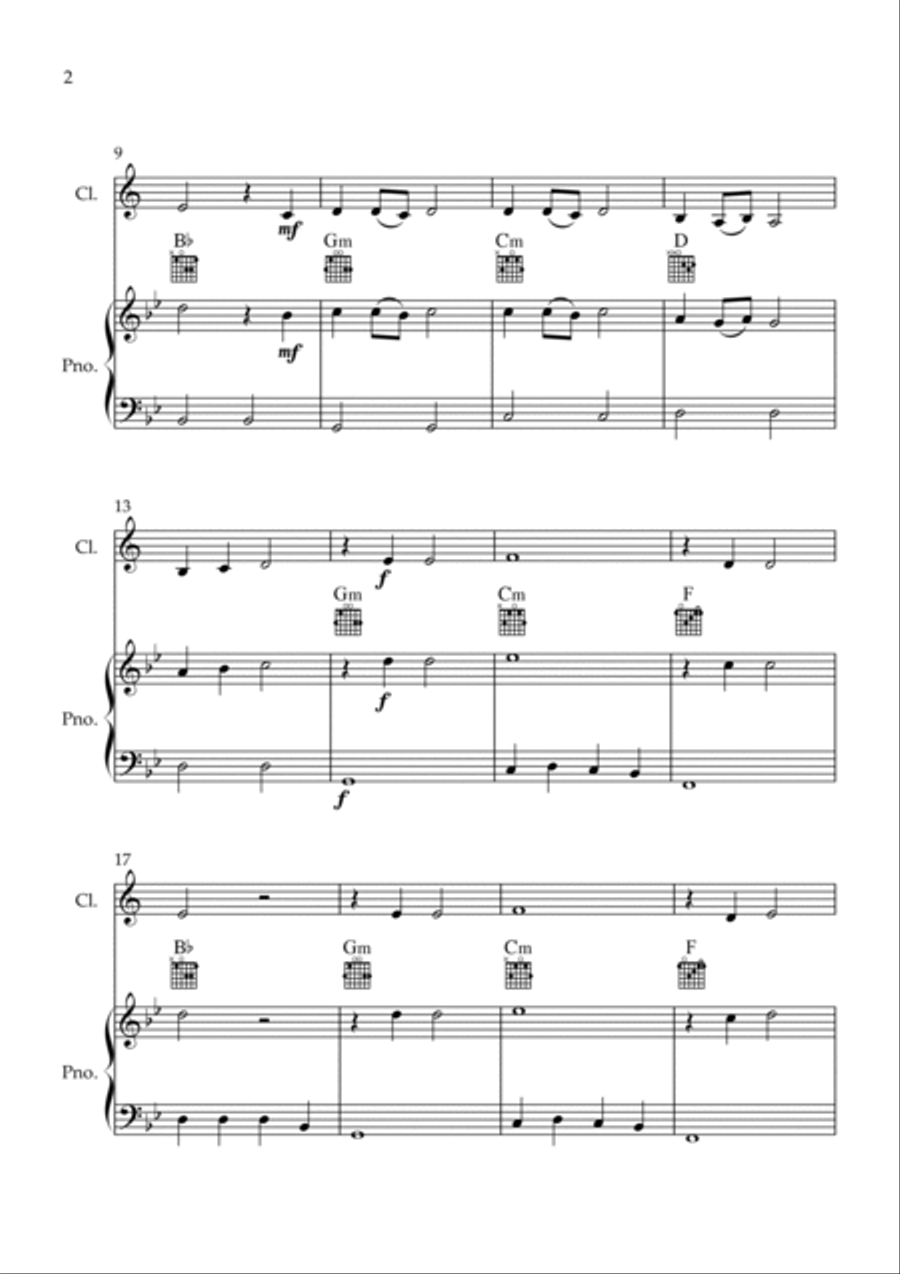 Flowers B-Flat Clarinet scores gallery preview page 2