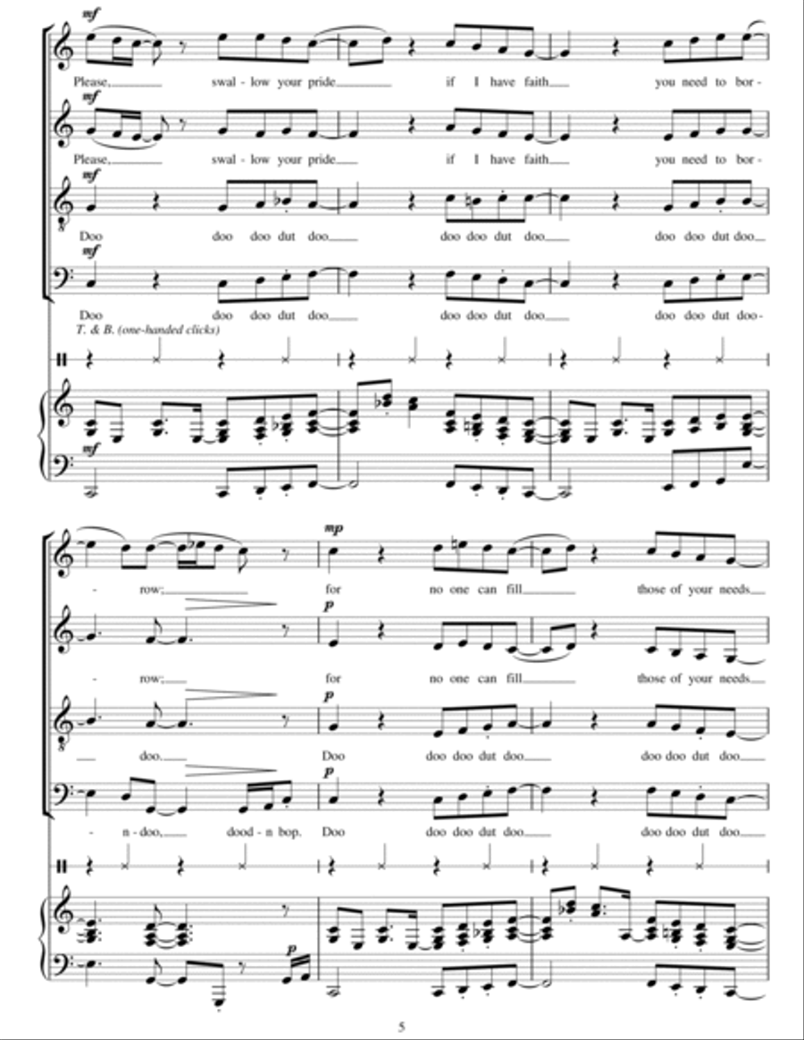 Lean On Me Lean On Me 4-Part scores gallery preview page 5