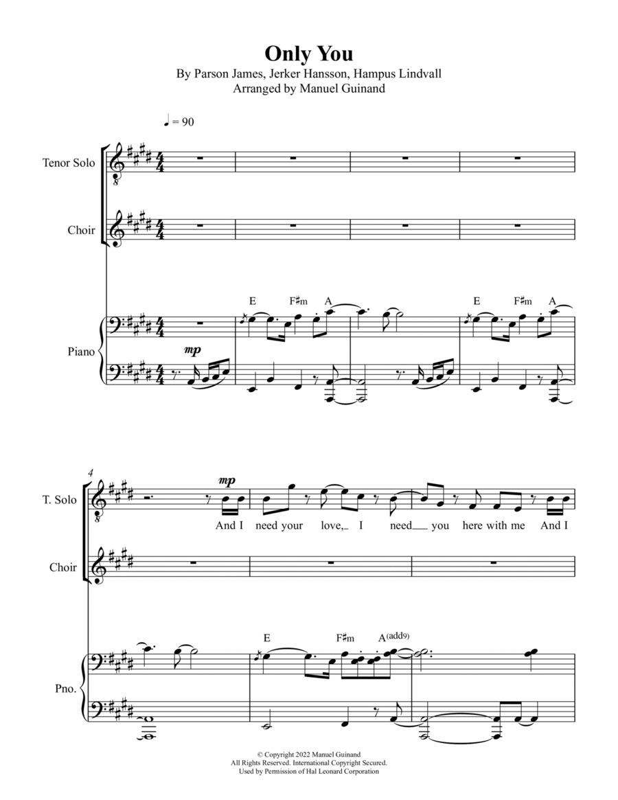 Only You Voice scores gallery preview page 1