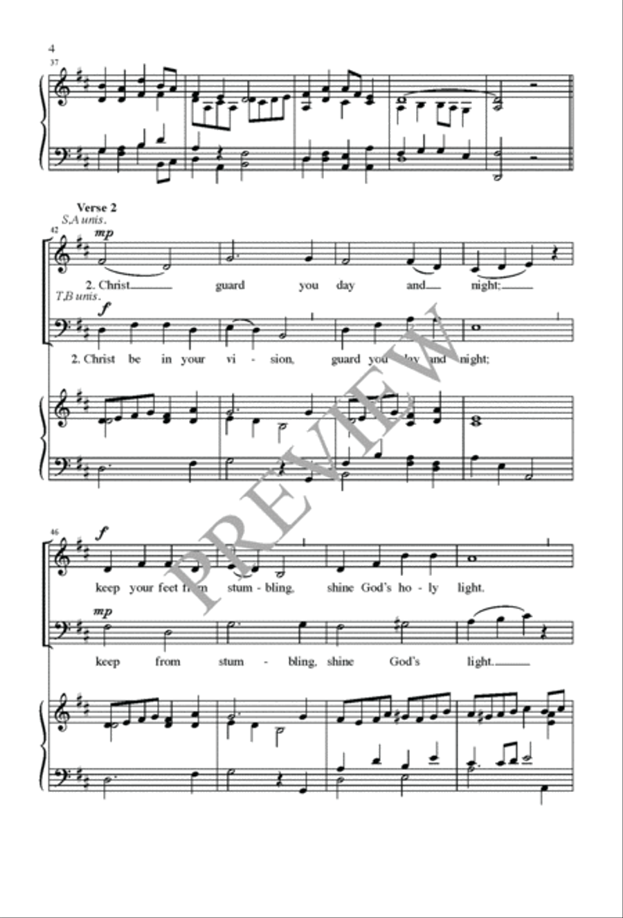 Christ Be in Your Senses 4-Part scores gallery preview page 4