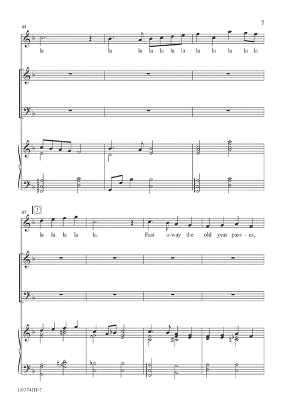 Deck the Hall Deck the Hall 4-Part scores gallery preview page 7
