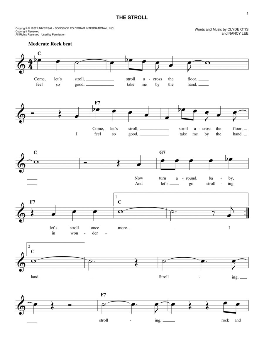 The Stroll Piano scores gallery preview page 1