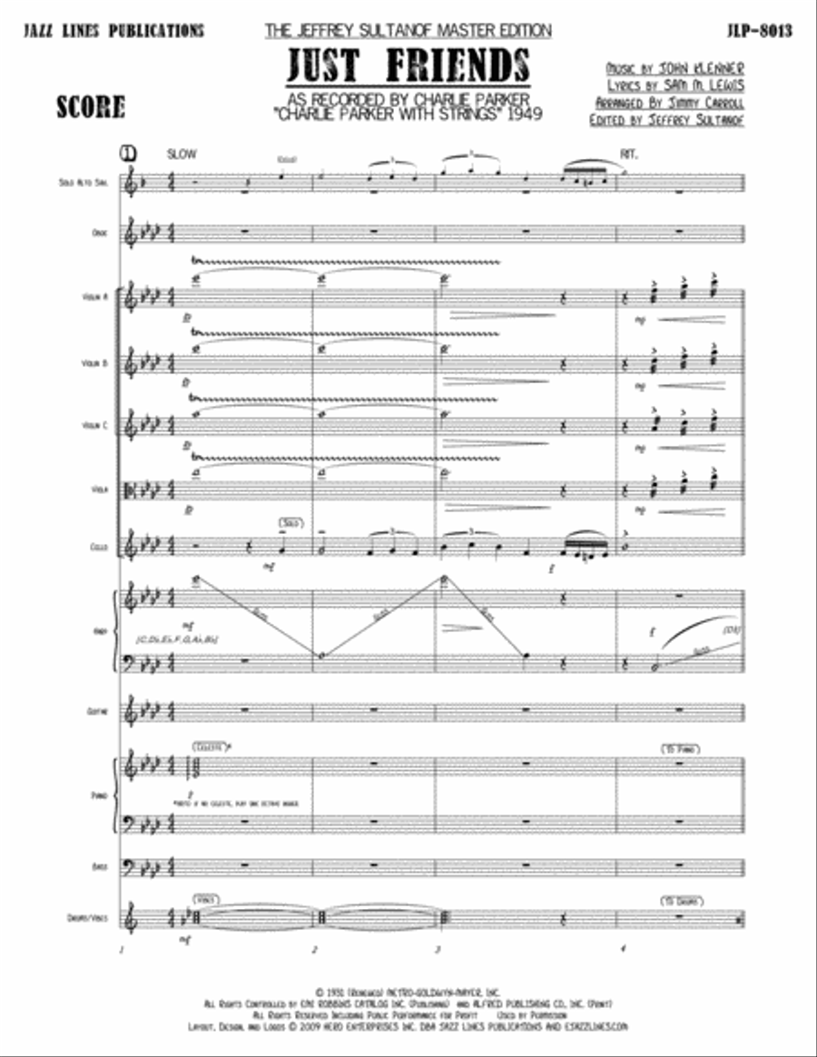 Just Friends [Charlie Parker With Strings] Oboe scores gallery preview page 5