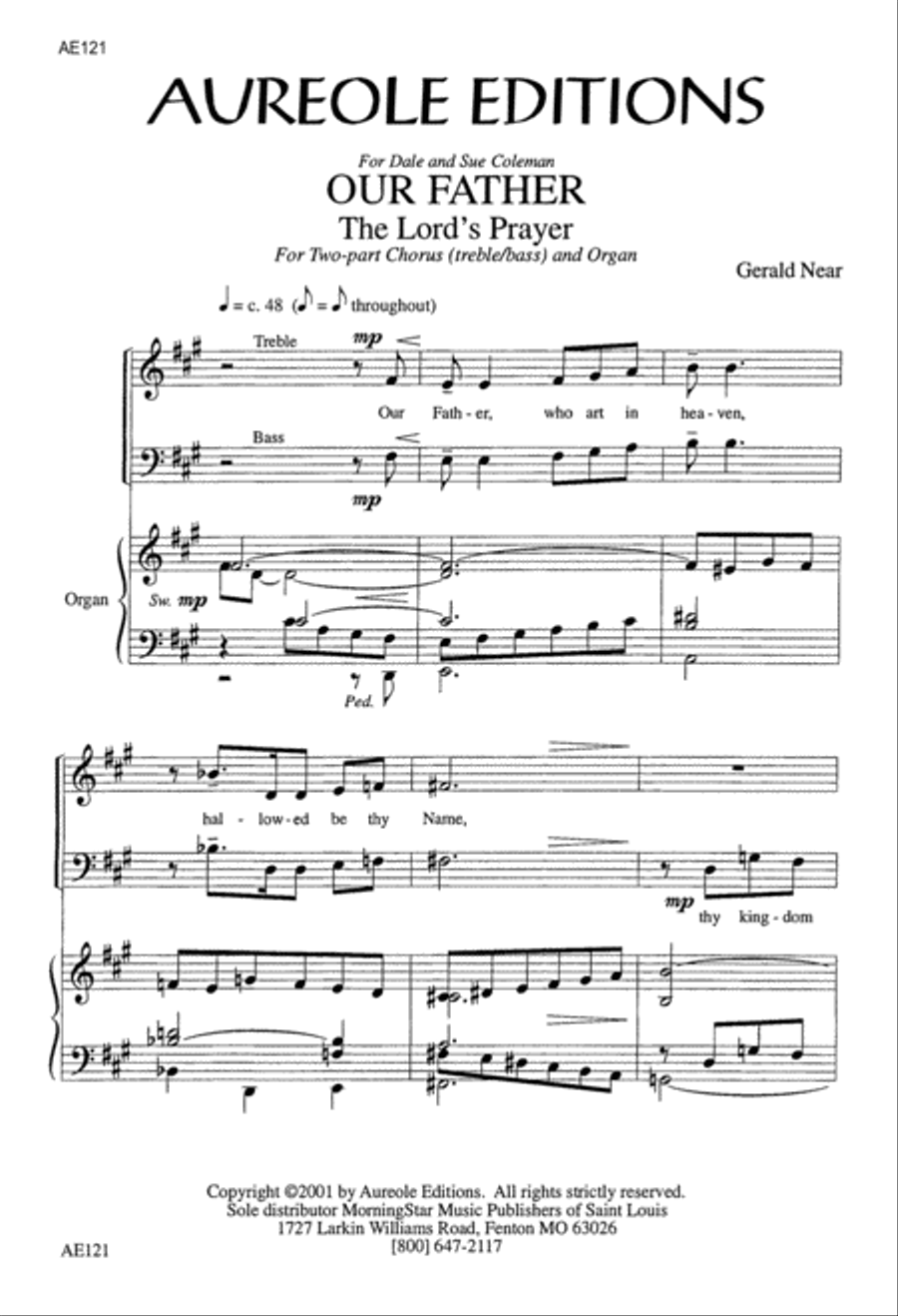 Our Father (The Lord's Prayer) 2-Part scores gallery preview page 2