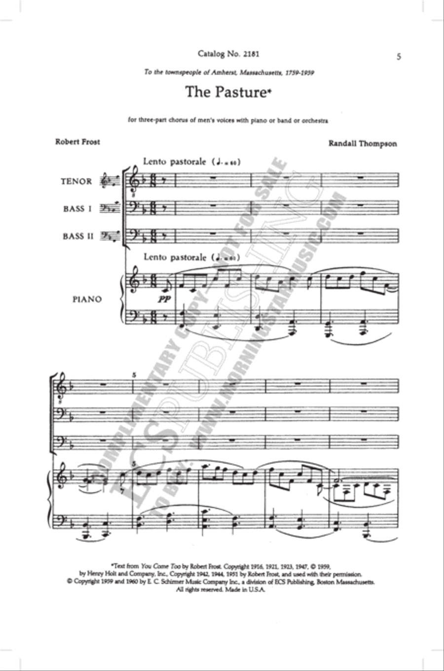 The Pasture 3-Part scores gallery preview page 4