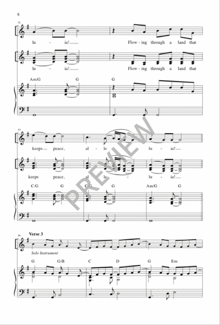 I Saw a River 3-Part scores gallery preview page 7