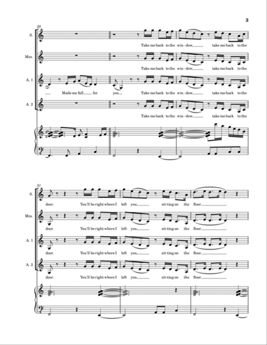Never Gonna Be Alone SSAA scores gallery preview page 4
