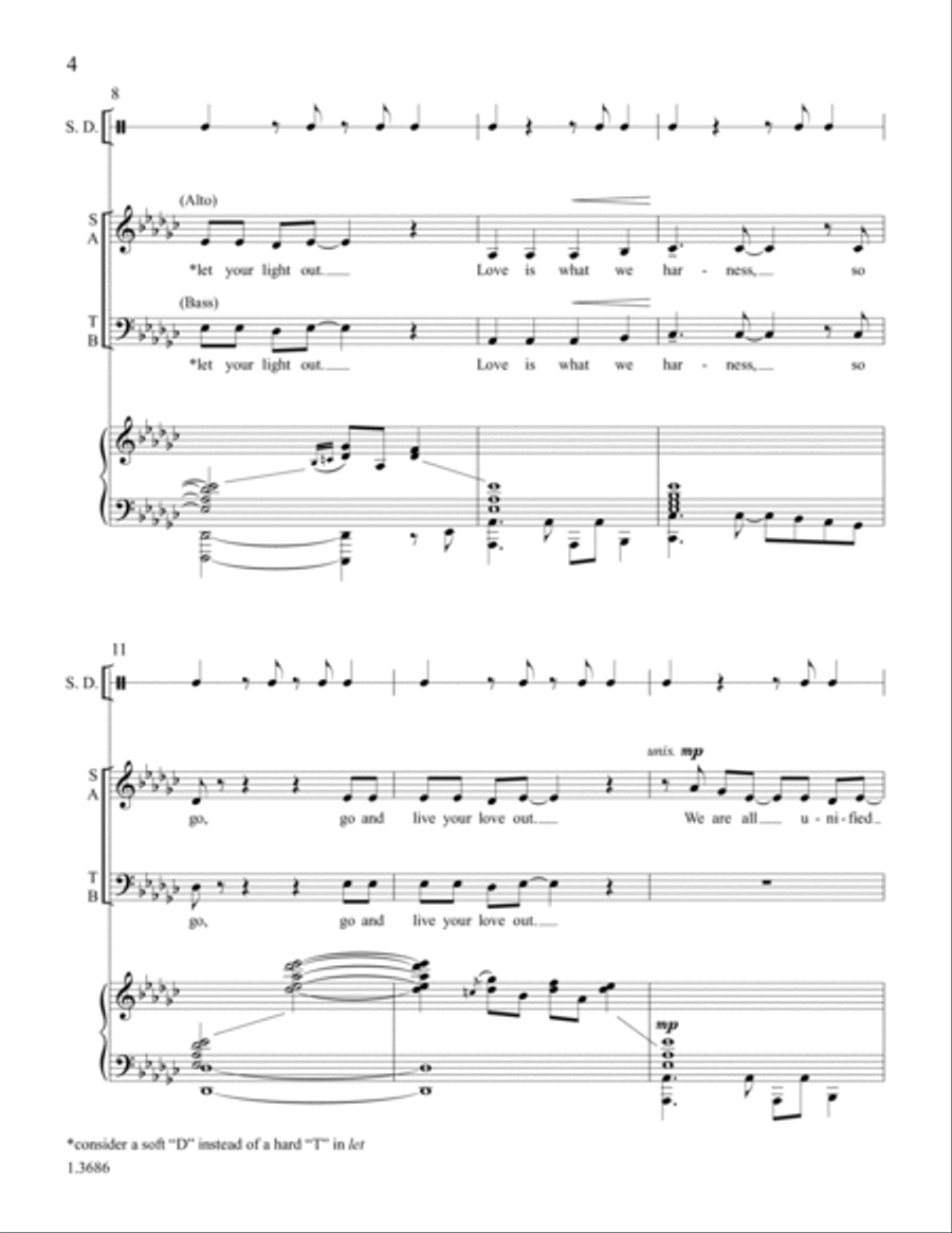 Light Transforms the Darkness 4-Part scores gallery preview page 4