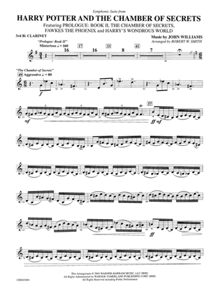 Harry Potter and the Chamber of Secrets, Symphonic Suite from: 3rd B-flat Clarinet