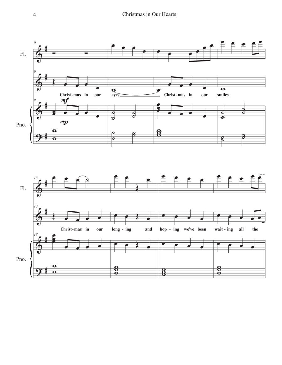 Christmas in Our Hearts Piano, Vocal scores gallery preview page 4