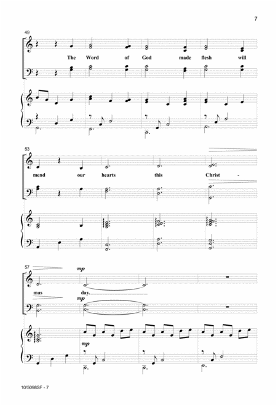 Emmanuel's Cradle Song 4-Part scores gallery preview page 6