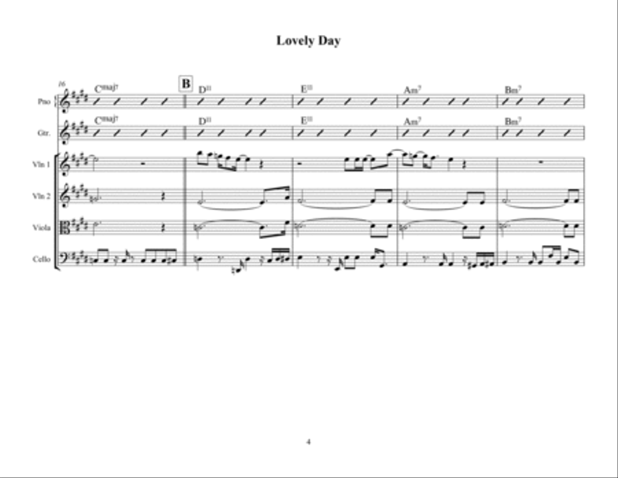 Lovely Day Lovely Day Small Ensemble scores gallery preview page 4