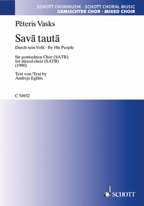 Book cover for Sava Tauta (by His People) Satb, Latvian
