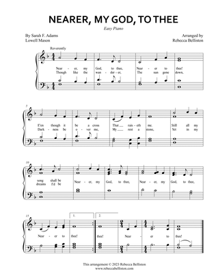 Nearer, My God, To Thee (Easy Piano)