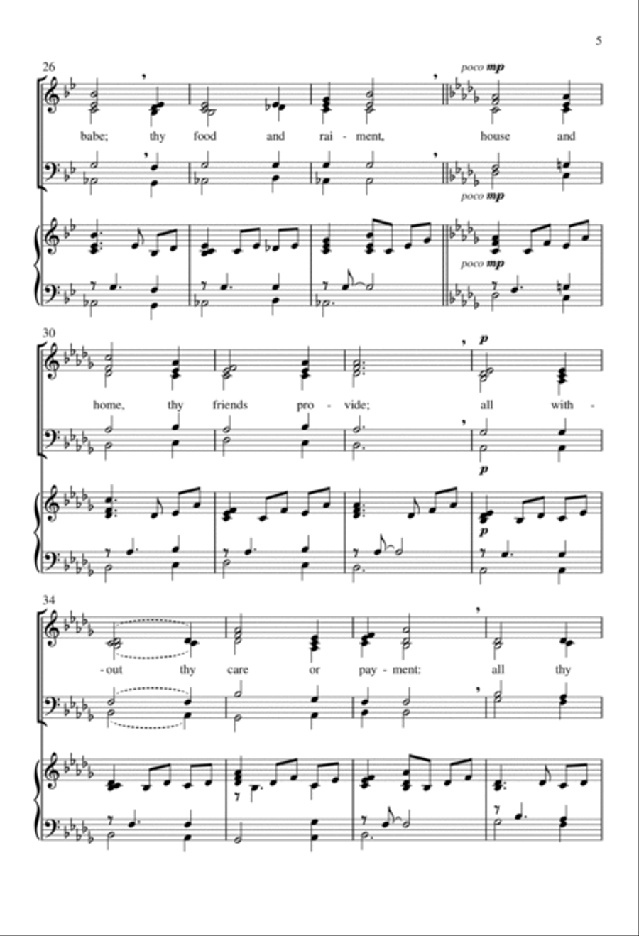 Hush, My Dear SSATB scores gallery preview page 4