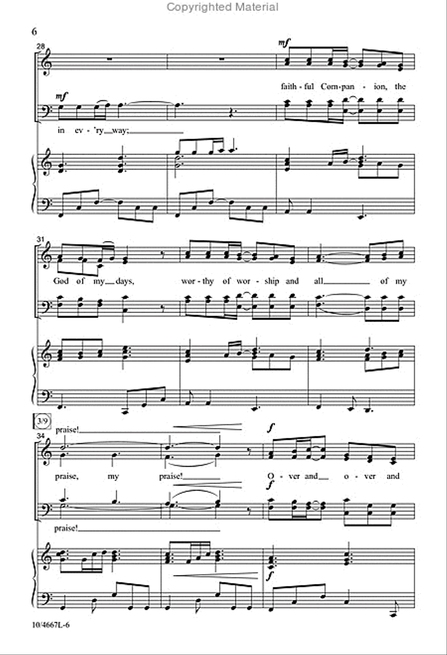 You Have Been Gracious to Me! 4-Part scores gallery preview page 5