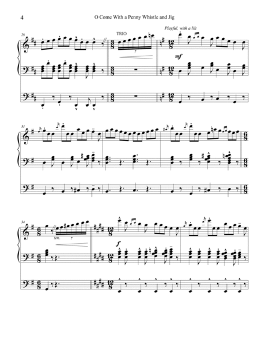 O Come with a Penny Whistle and Jig (Variation on 