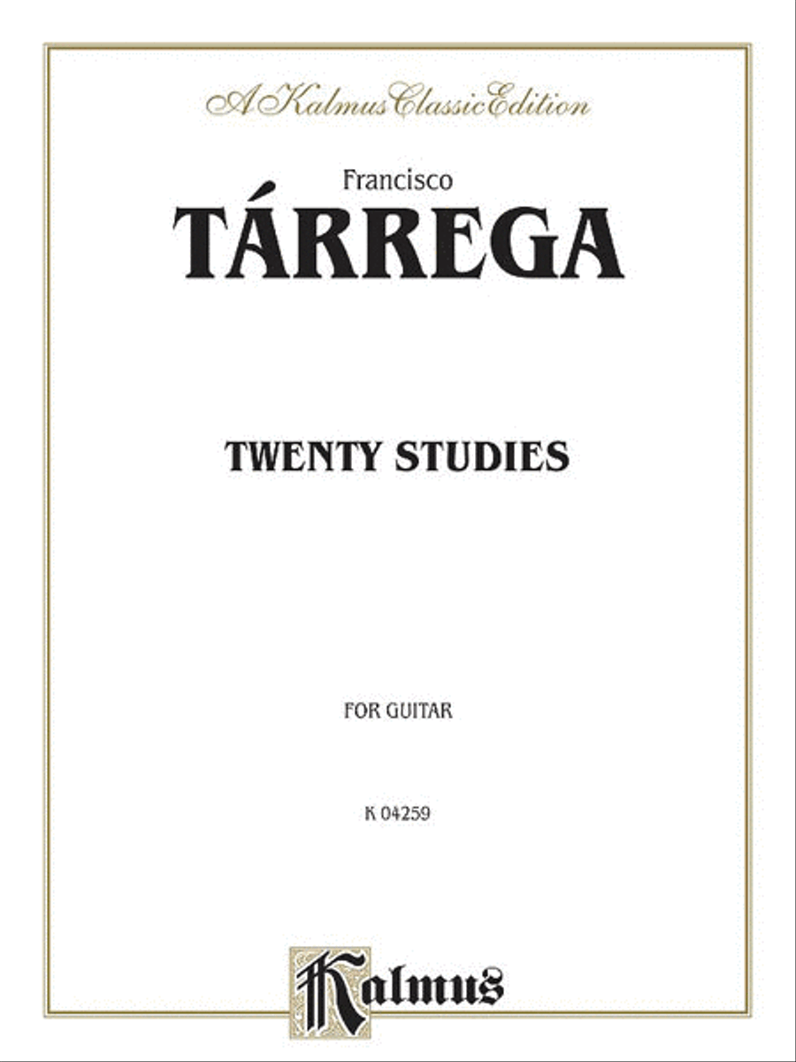 Twenty Studies For Guitar Classical Guitar scores gallery preview page 1