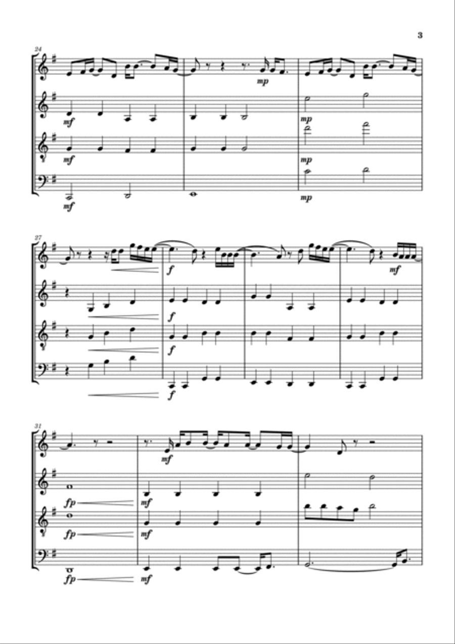 Carried Away Saxophone Quartet scores gallery preview page 4
