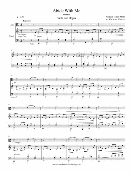 Abide With Me - Viola and Organ image number null