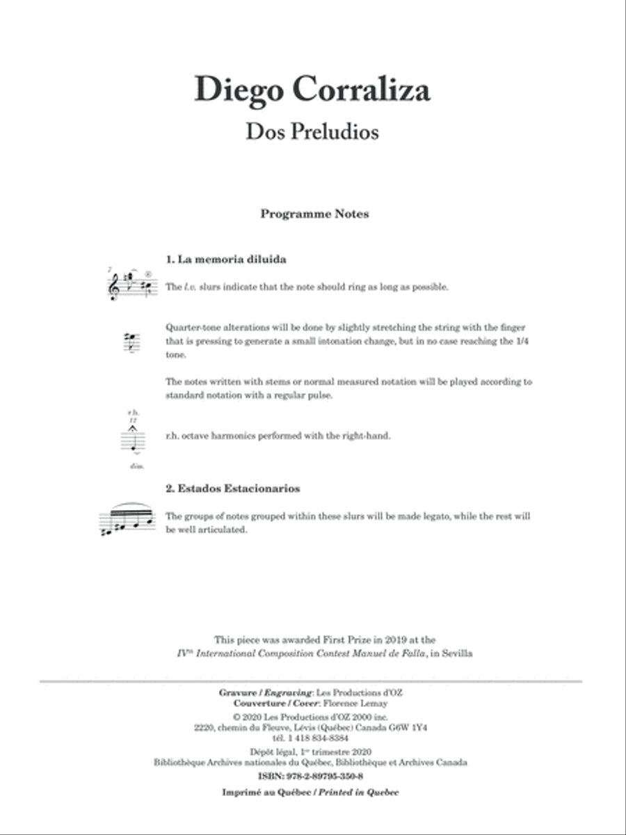 Dos Preludios Classical Guitar scores gallery preview page 2