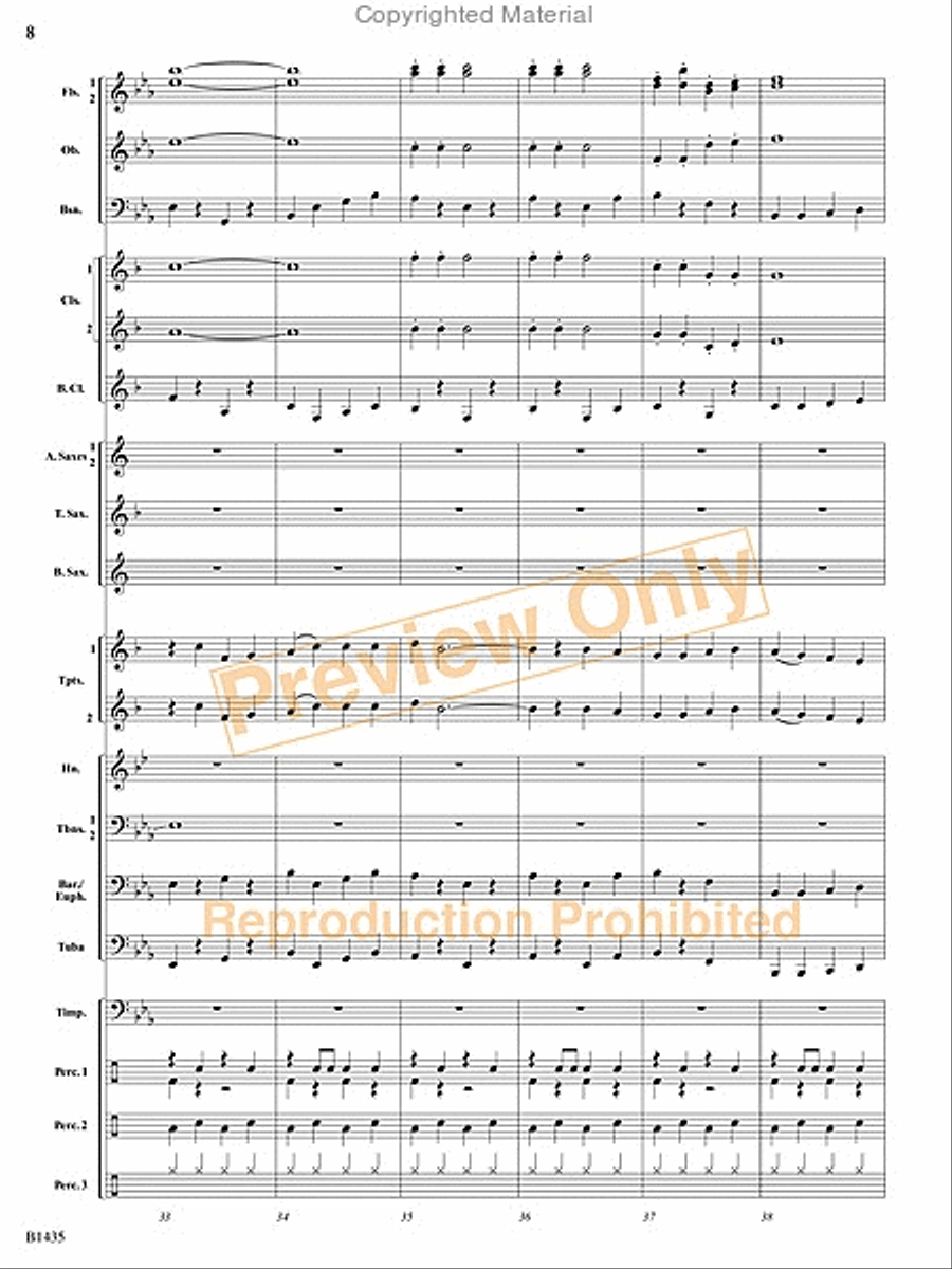 Grandma Got Run Over by a Reindeer Concert Band scores gallery preview page 7