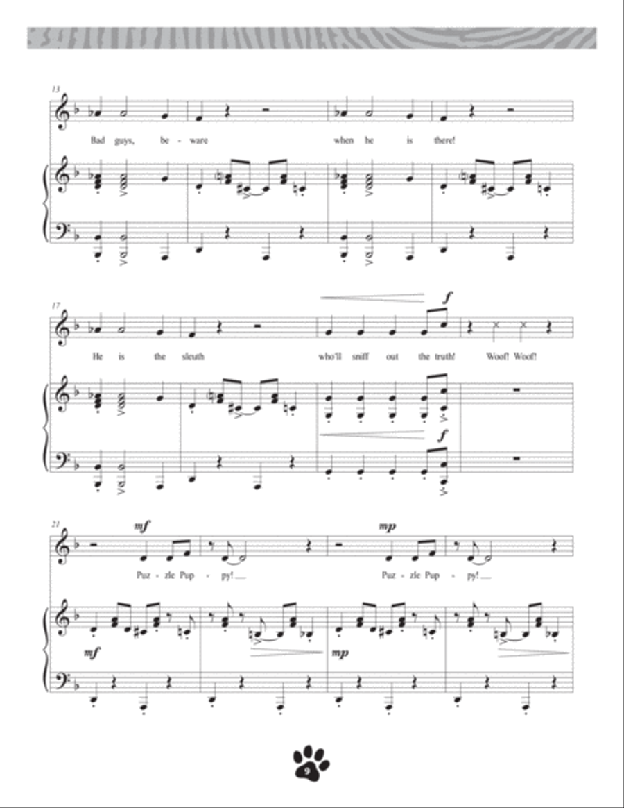 Puzzle Puppy Puzzle Puppy Unison Choir scores gallery preview page 5