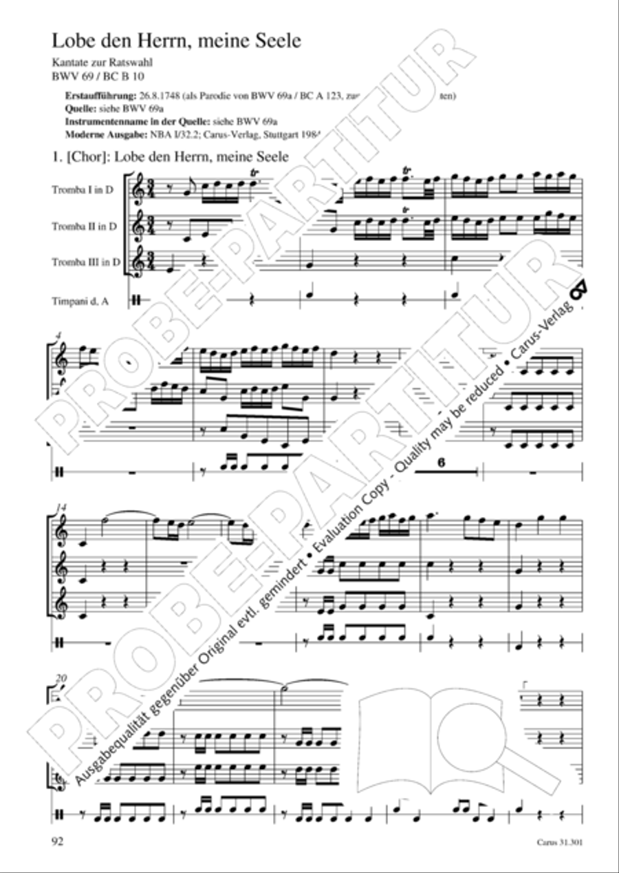 Bach for Brass 1: Cantatas I Voice scores gallery preview page 101