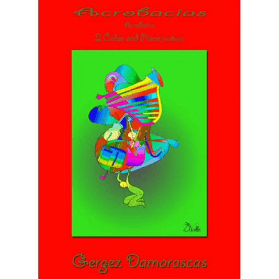 Acrobacias / Acrobatics for 2 celli Clarinet Solo scores gallery preview page 1