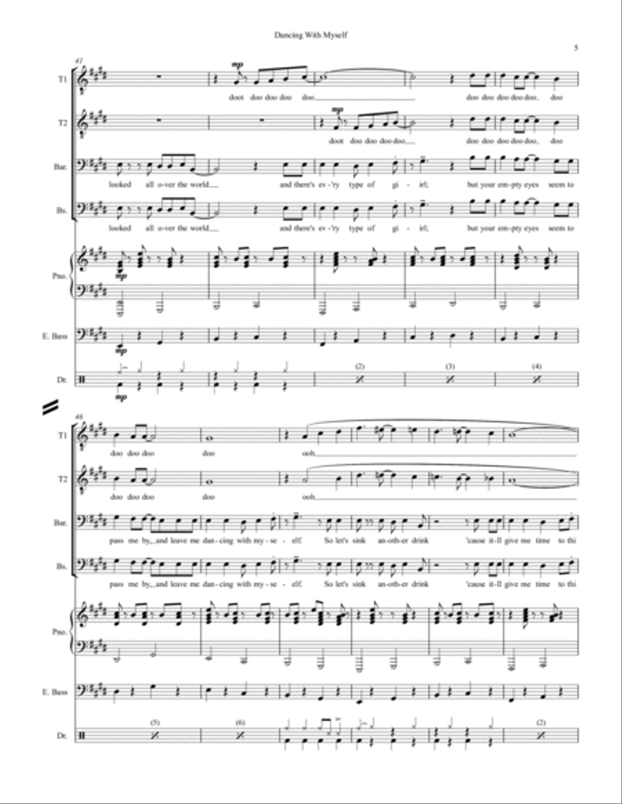 Dancing With Myself Small Ensemble scores gallery preview page 5