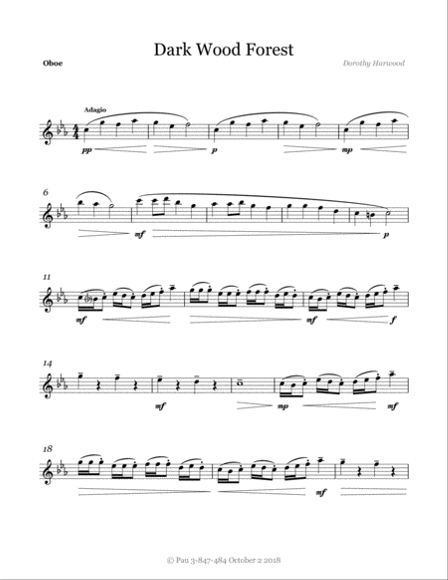 Dark Wood Forest Woodwind Trio scores gallery preview page 5