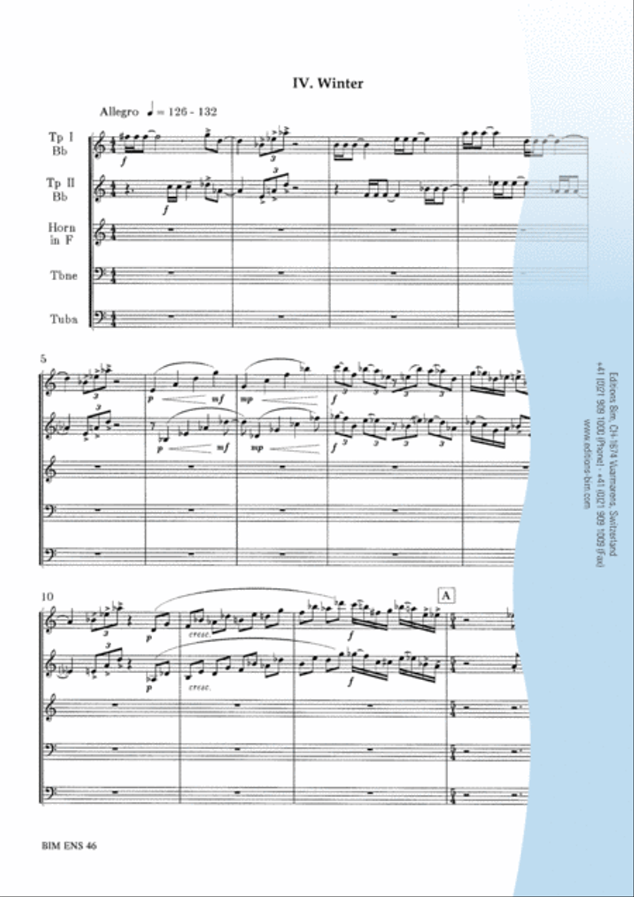 Seasons Seasons Brass Quintet scores gallery preview page 14