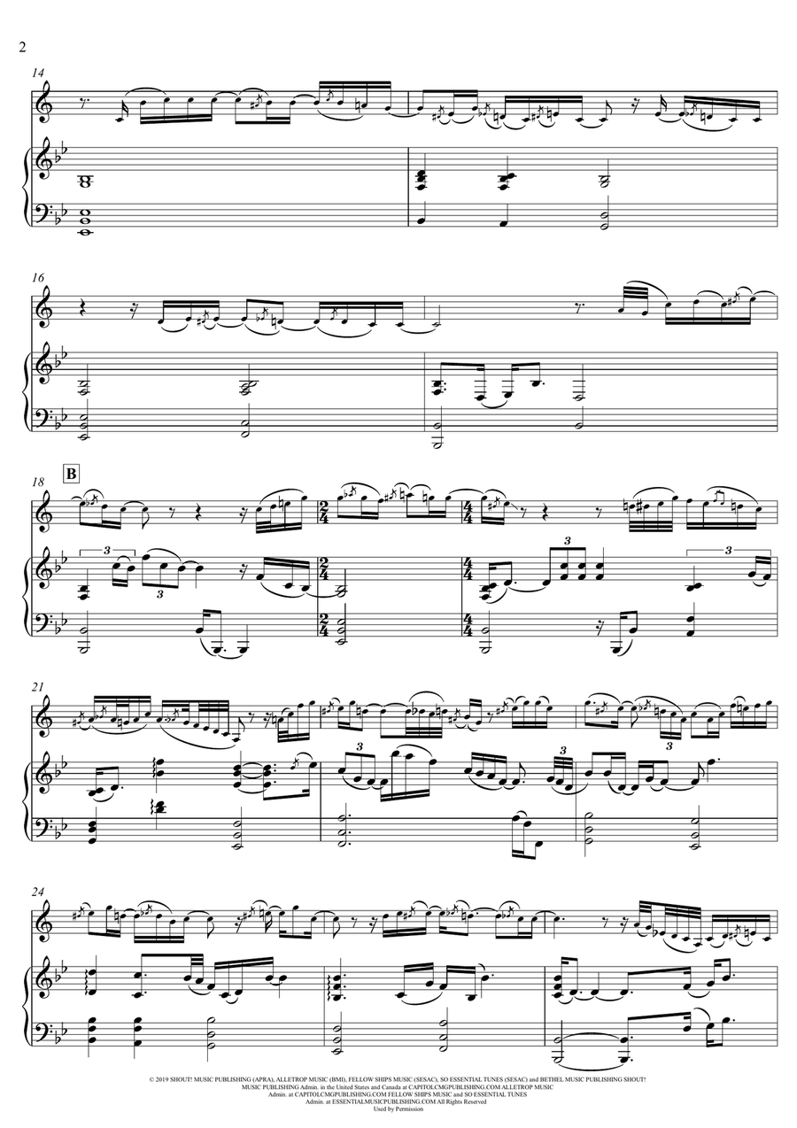 Goodness Of God B-Flat Clarinet scores gallery preview page 2
