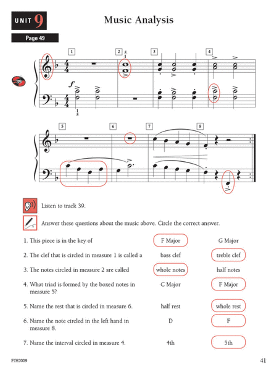 Write, Play, and Hear Your Theory Every Day Answer Key, Book 2 Piano Method scores gallery preview page 4