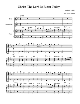 Christ The Lord Is Risen Today (Flute and Clarinet Duet with Piano)