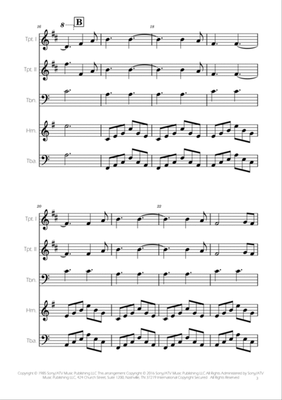 Hallelujah Hallelujah Brass Quintet scores gallery preview page 3