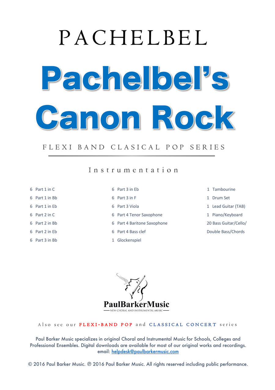 Pachelbel's Canon Rock (Flexible Instrumentation) Concert Band scores gallery preview page 2