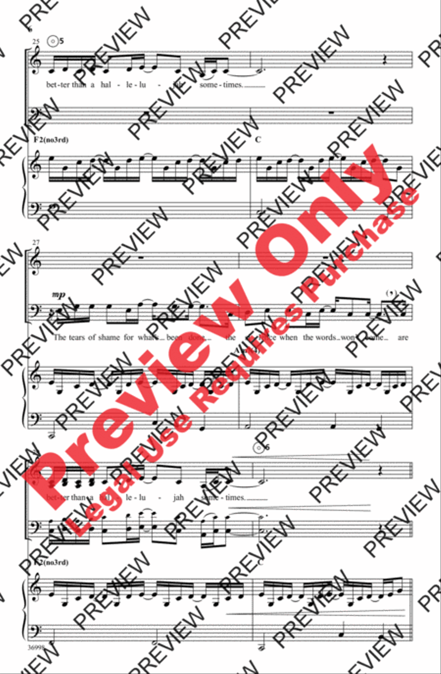 Better Than a Hallelujah 3-Part scores gallery preview page 6