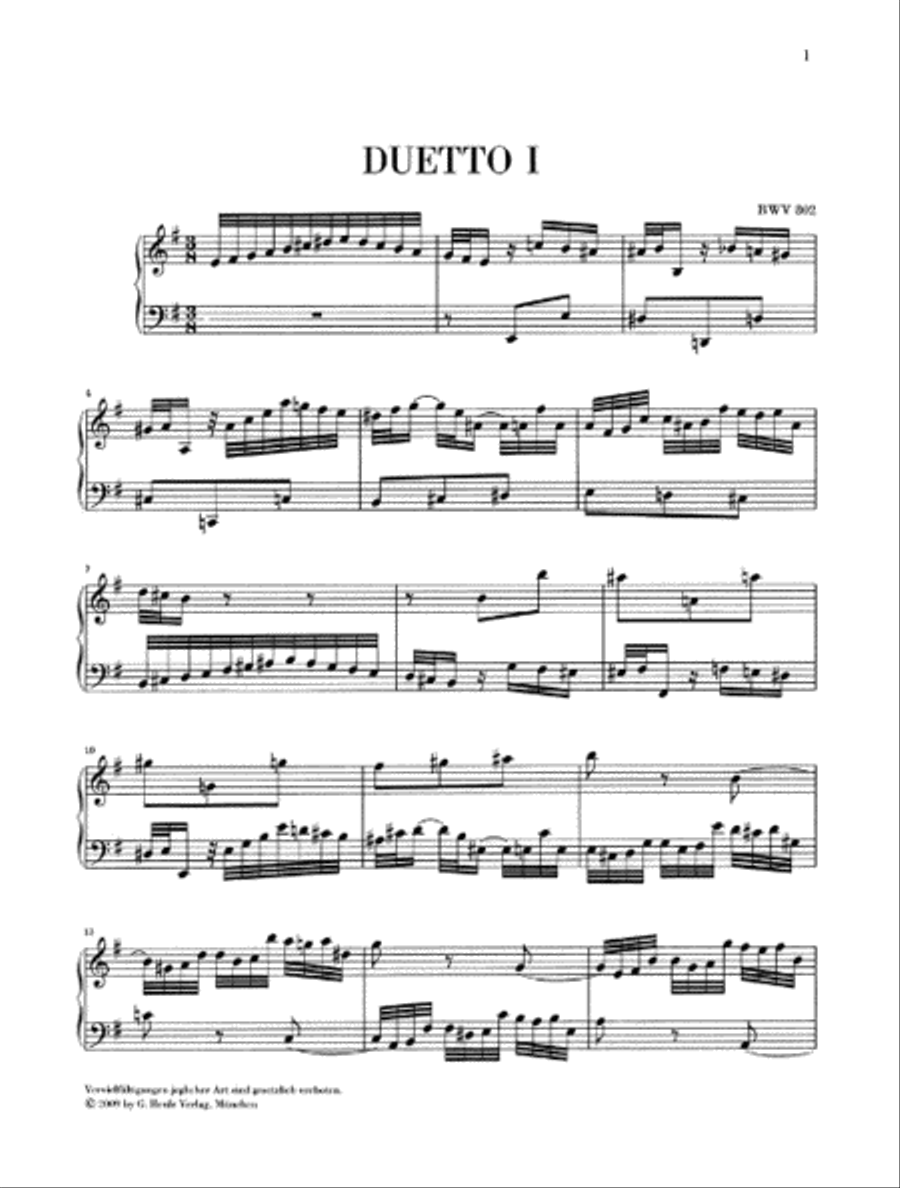4 Duets BWV 802-805 Piano Solo scores gallery preview page 2