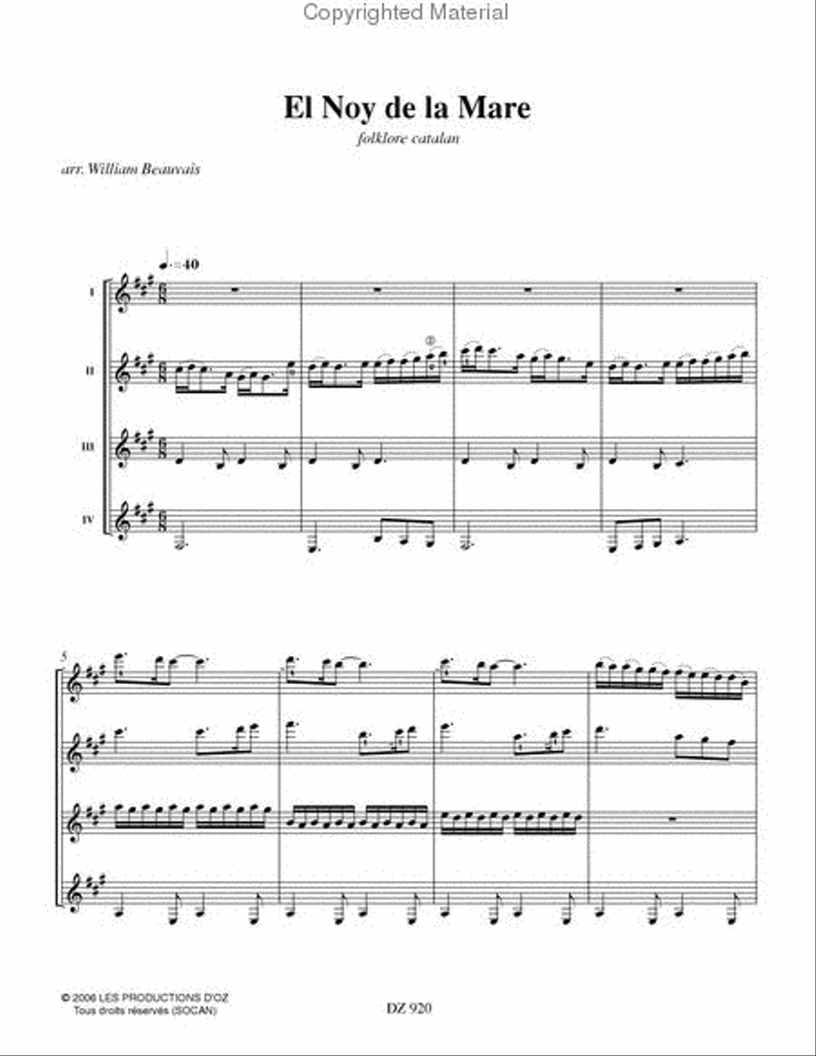 El Noy de la Mare El Noy de la Mare Guitar Ensemble scores gallery preview page 2